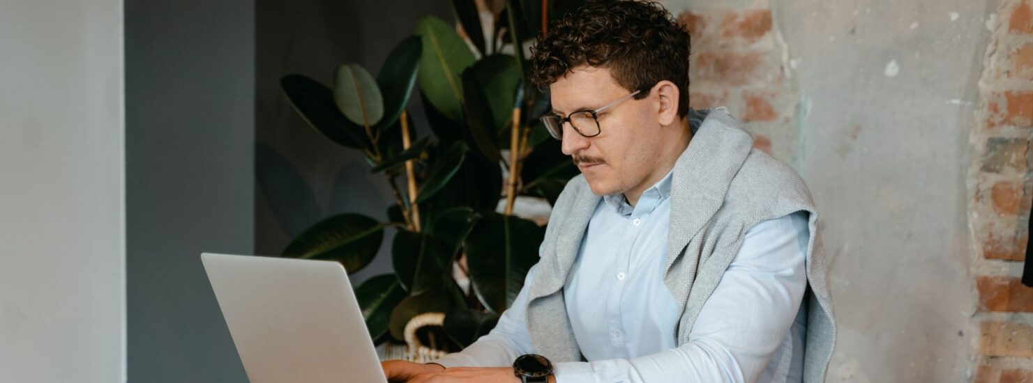 man laptop